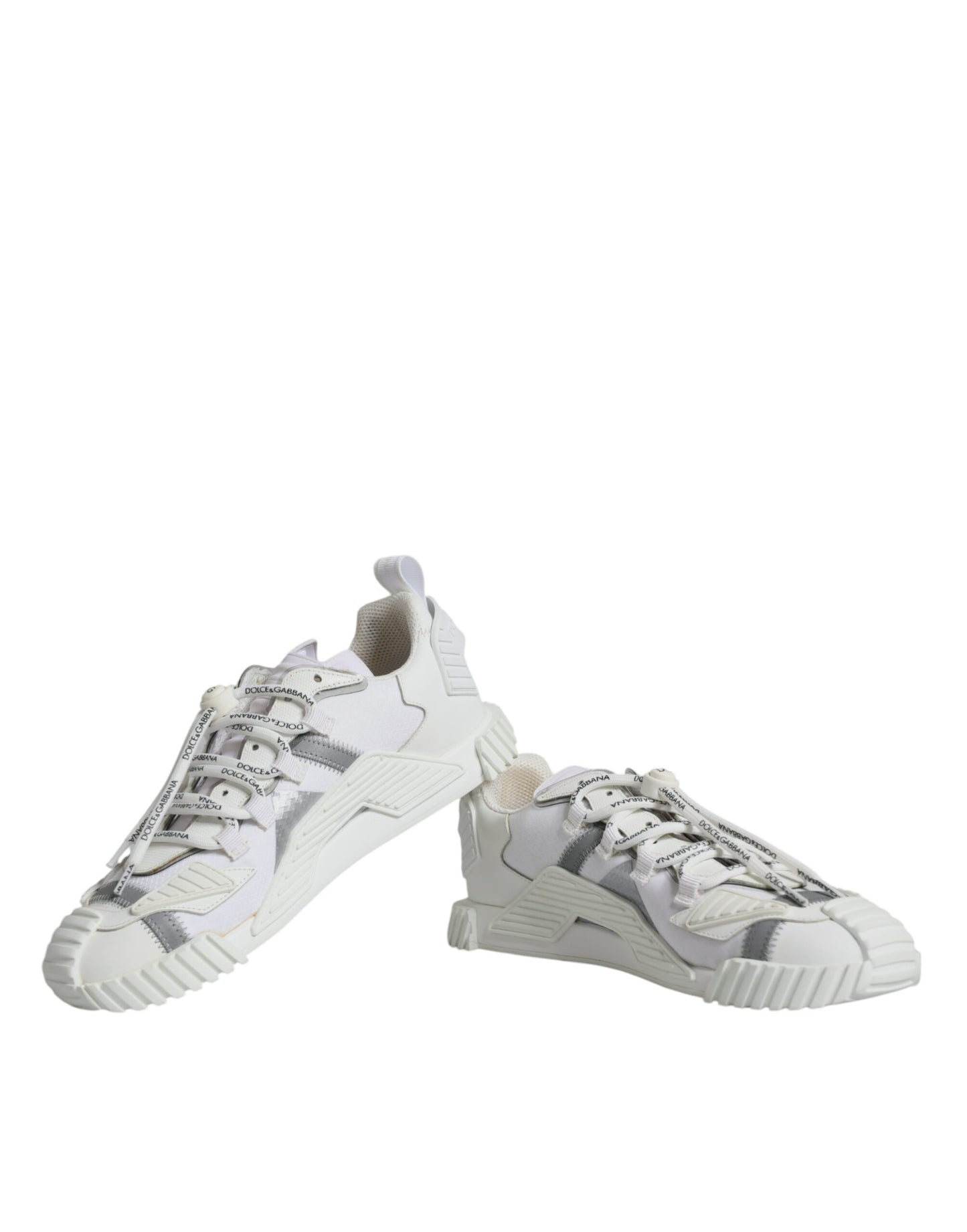 Dolce & Gabbana White Lace Up Low Top NS1 Sneakers Shoes Dolce & Gabbana