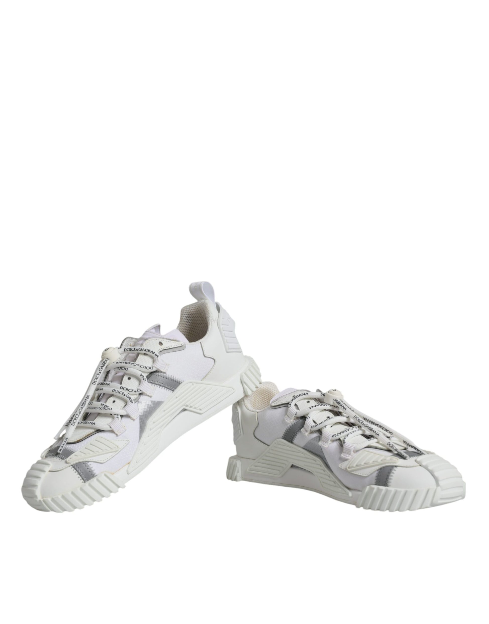 Dolce & Gabbana White Lace Up Low Top NS1 Sneakers Shoes Dolce & Gabbana