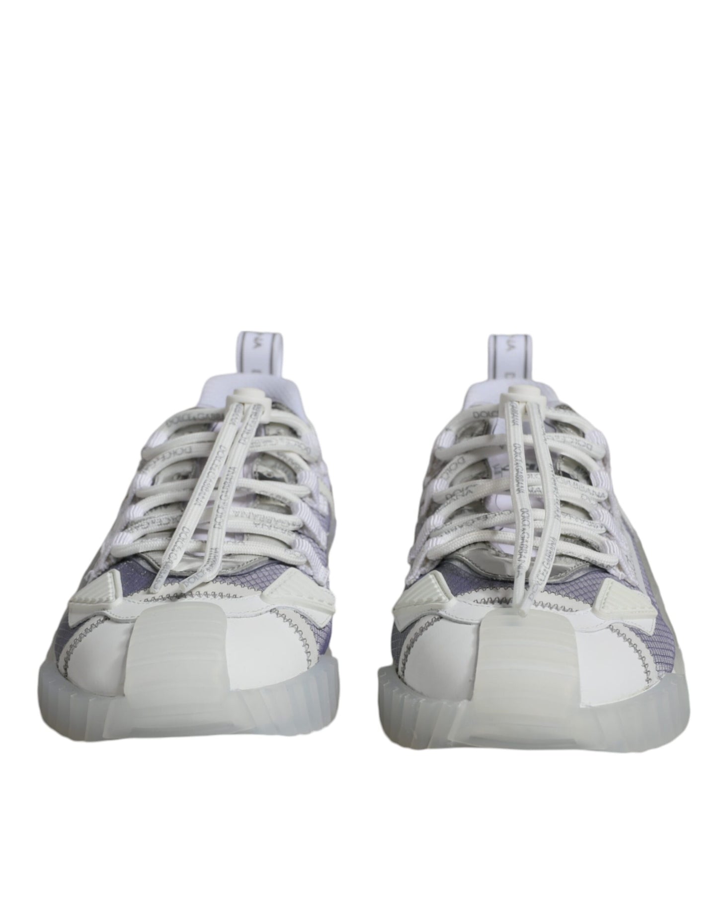 Dolce & Gabbana White Silver Low Top NS1 Sneakers Shoes Dolce & Gabbana
