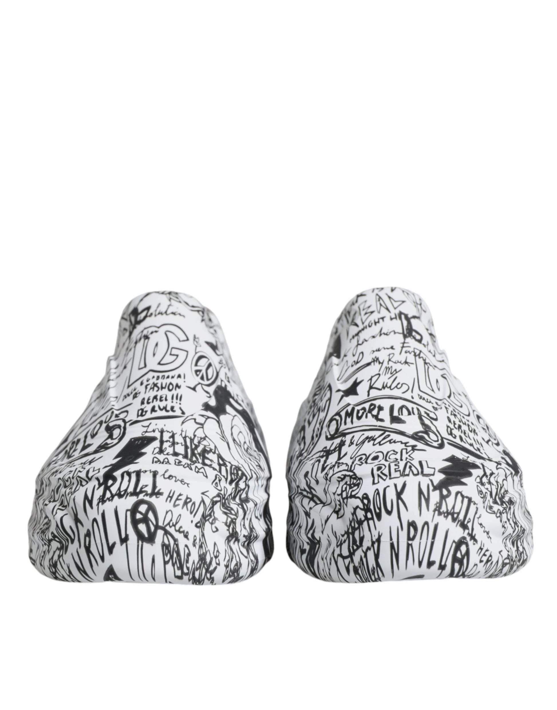 Dolce & Gabbana White Black Graffiti Daymaster Sneakers Shoes Dolce & Gabbana
