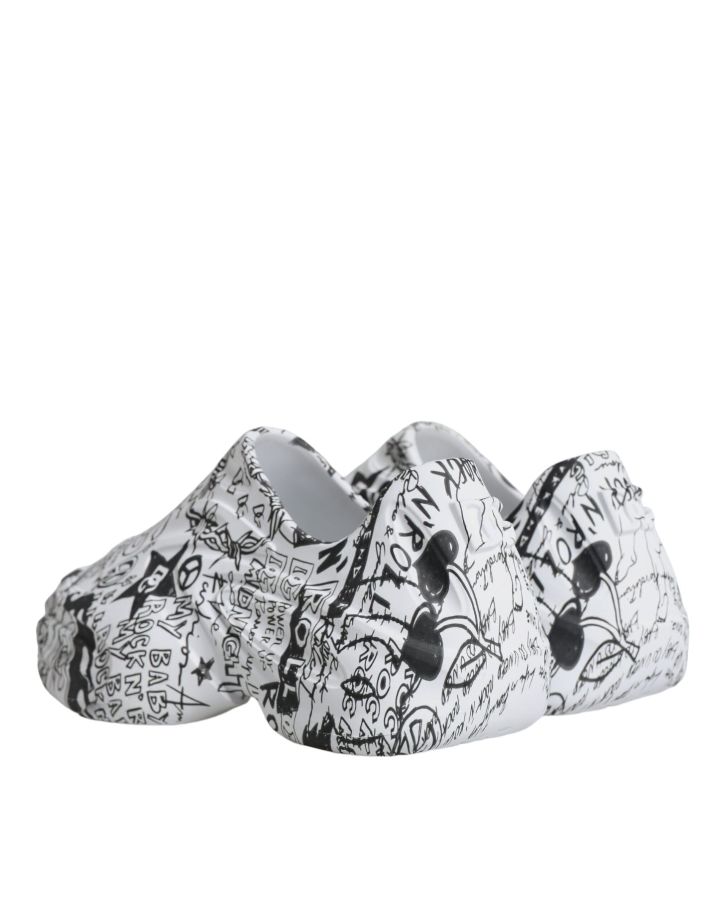 Dolce & Gabbana White Black Graffiti Daymaster Sneakers Shoes Dolce & Gabbana