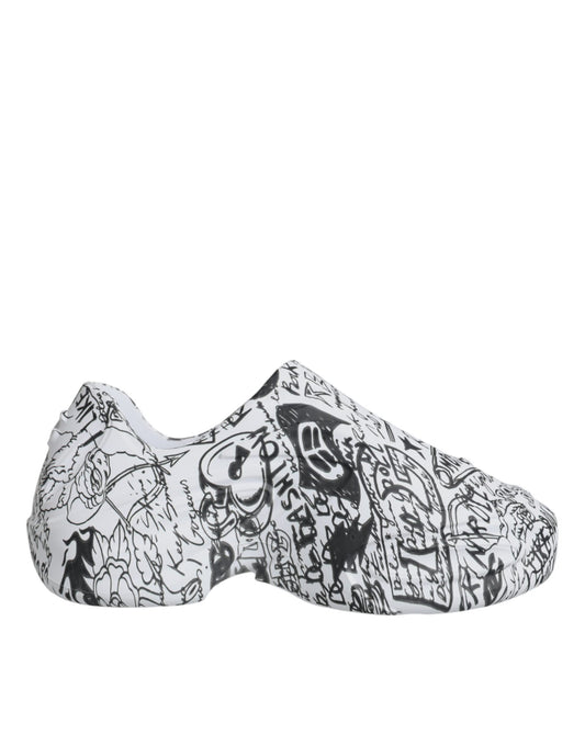 Dolce & Gabbana White Black Graffiti Daymaster Sneakers Shoes Dolce & Gabbana