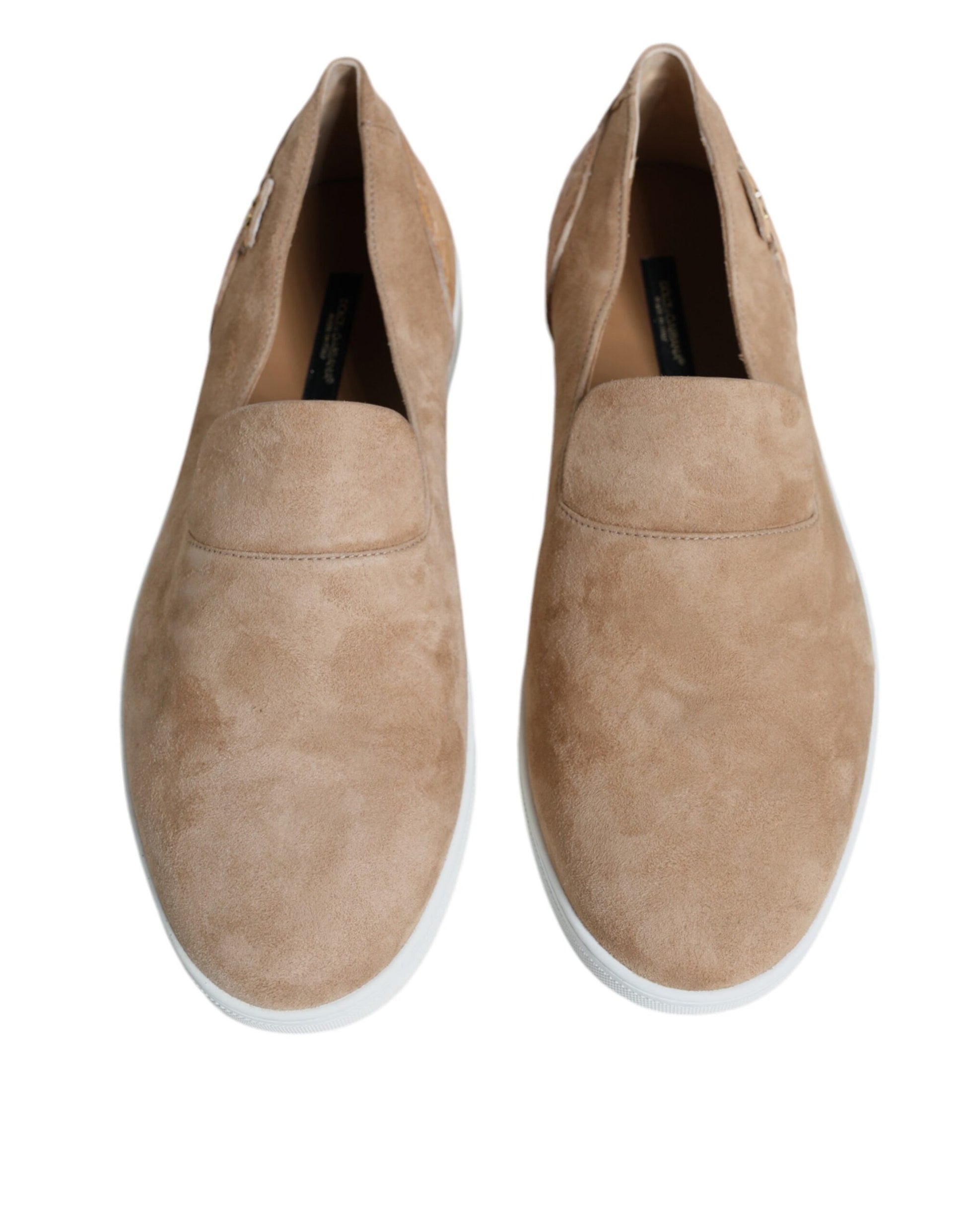 Dolce & Gabbana Beige Suede Caiman Loafers Slippers Shoes Dolce & Gabbana