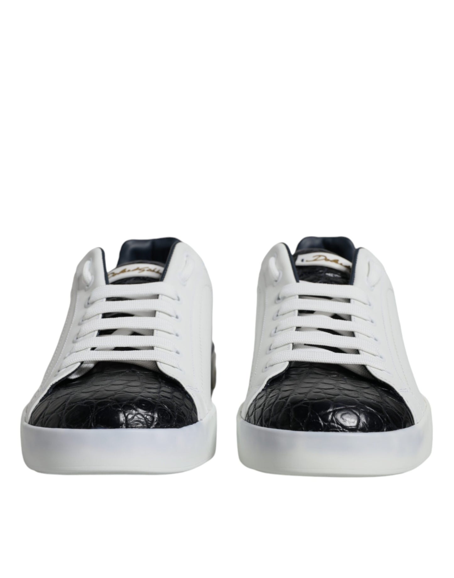 Dolce & Gabbana White Leather Logo Portofino Sneaker Shoes Dolce & Gabbana