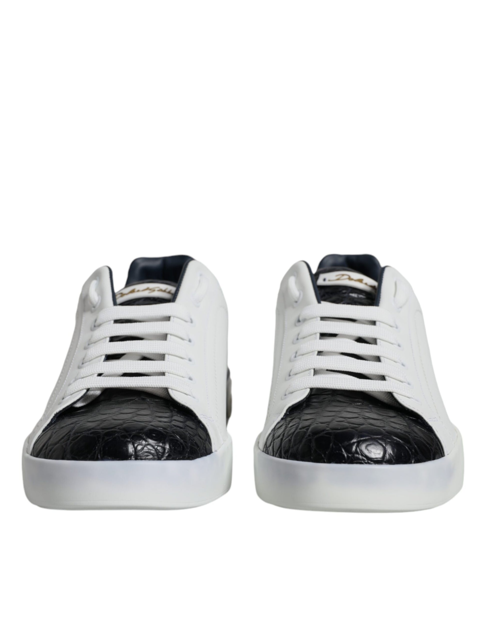 Dolce & Gabbana White Leather Logo Portofino Sneaker Shoes Dolce & Gabbana