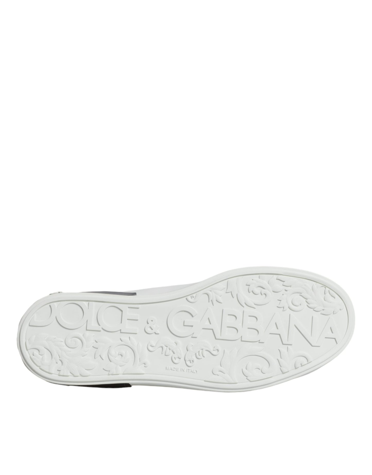 Dolce & Gabbana White Leather Logo Portofino Sneaker Shoes Dolce & Gabbana