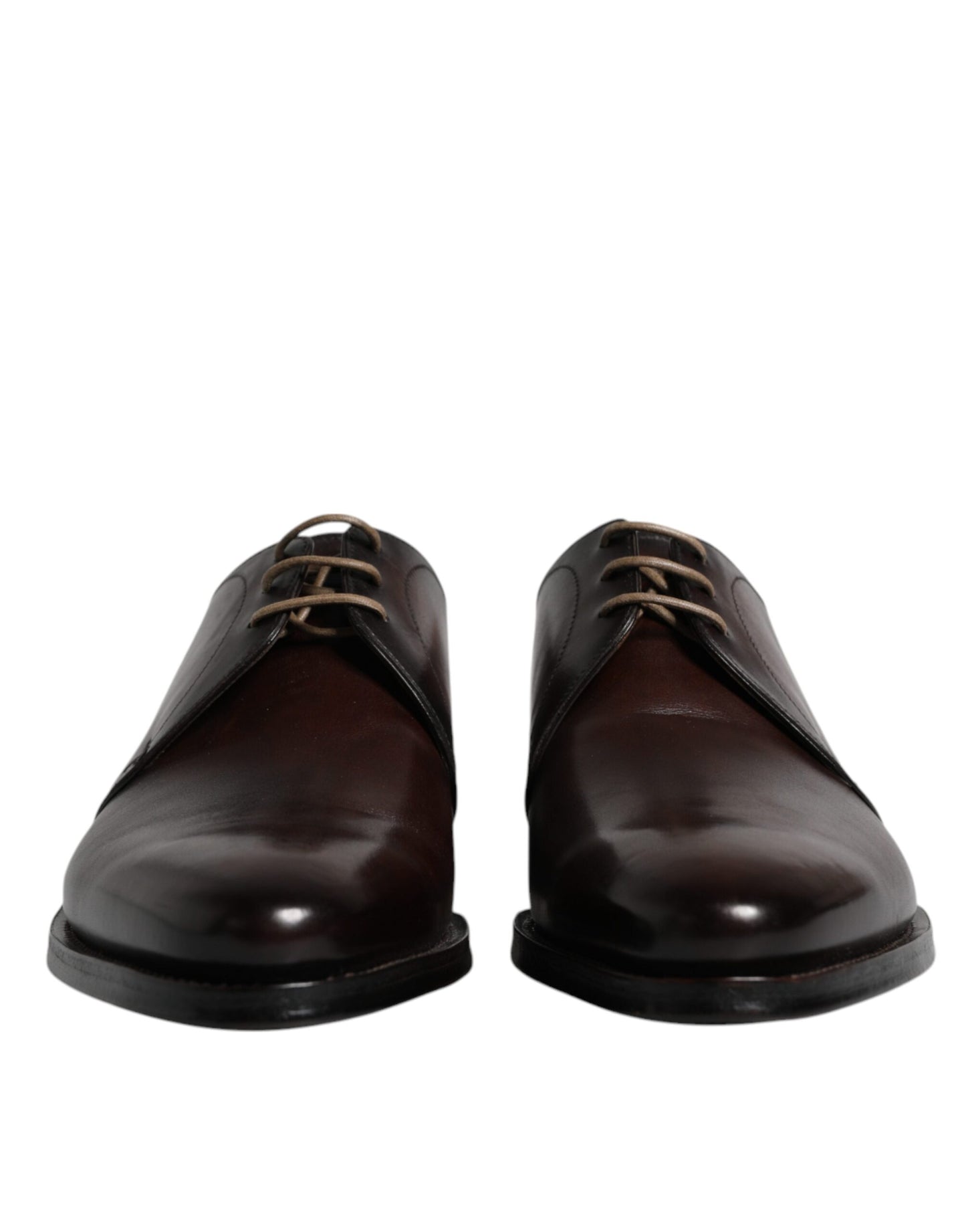 Dolce & Gabbana Black Leather Lace Up Men Derby Formal Shoes Dolce & Gabbana