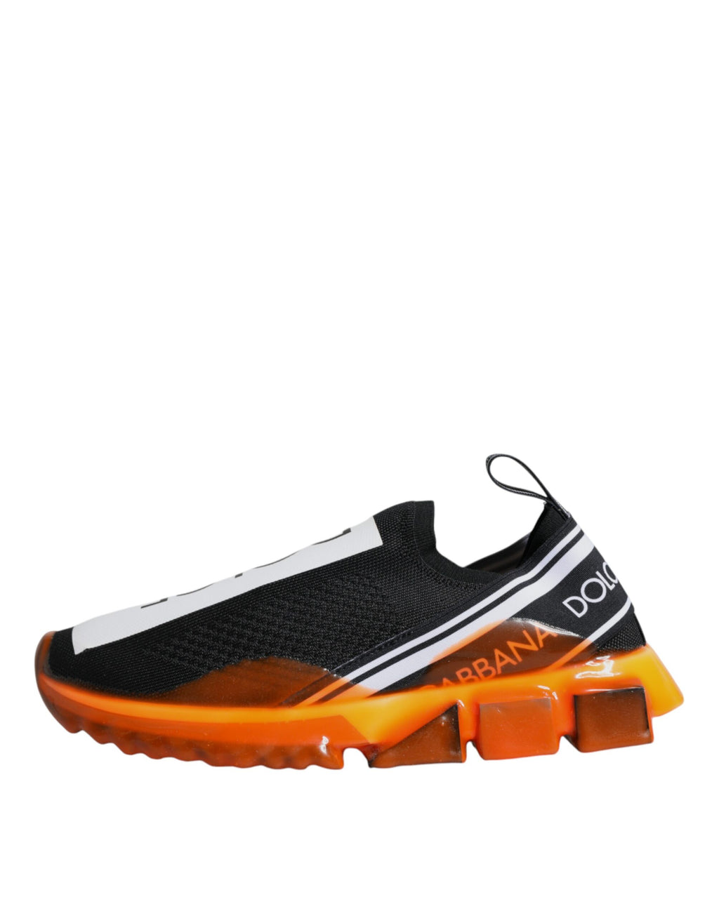 Dolce & Gabbana Black Orange Sorrento Slip On Sneakers Shoes - Eljoys Fashion 