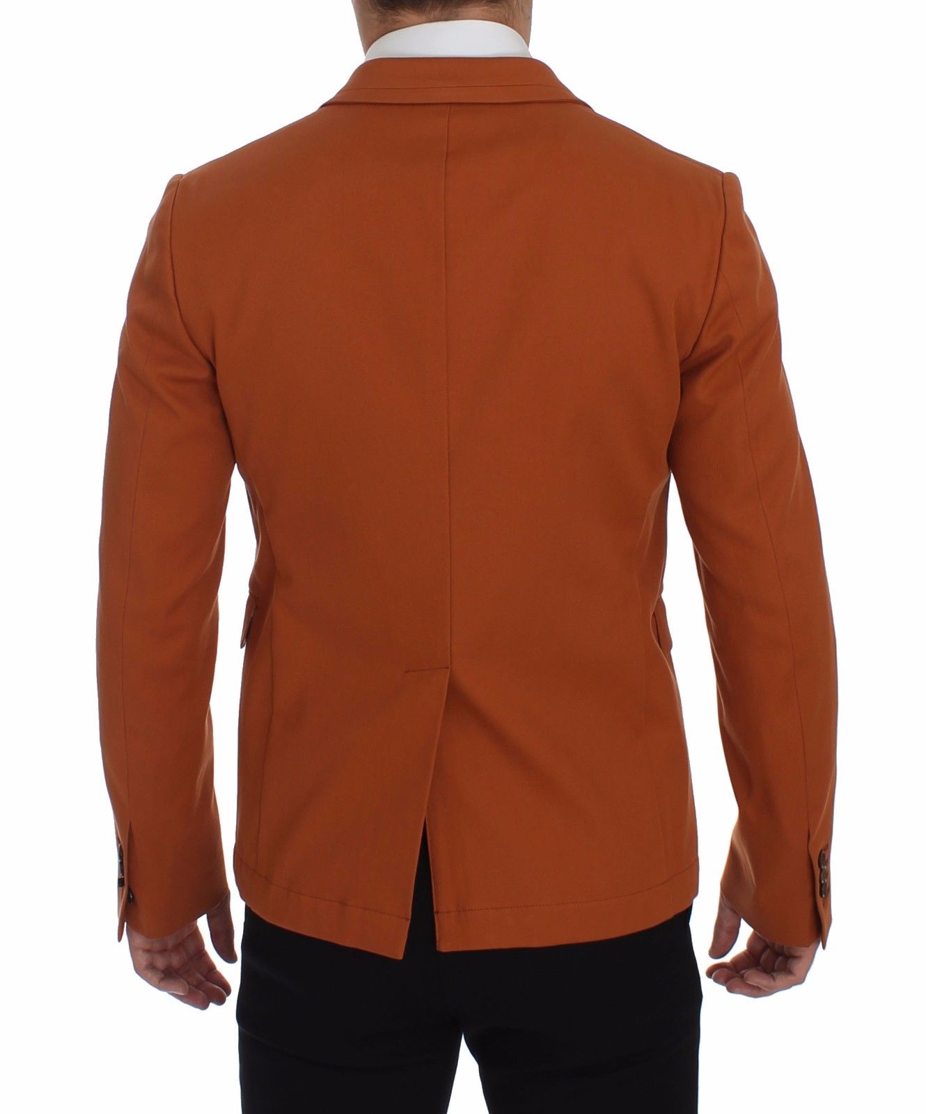 Dolce & Gabbana Orange Cotton Stretch Blazer Dolce & Gabbana