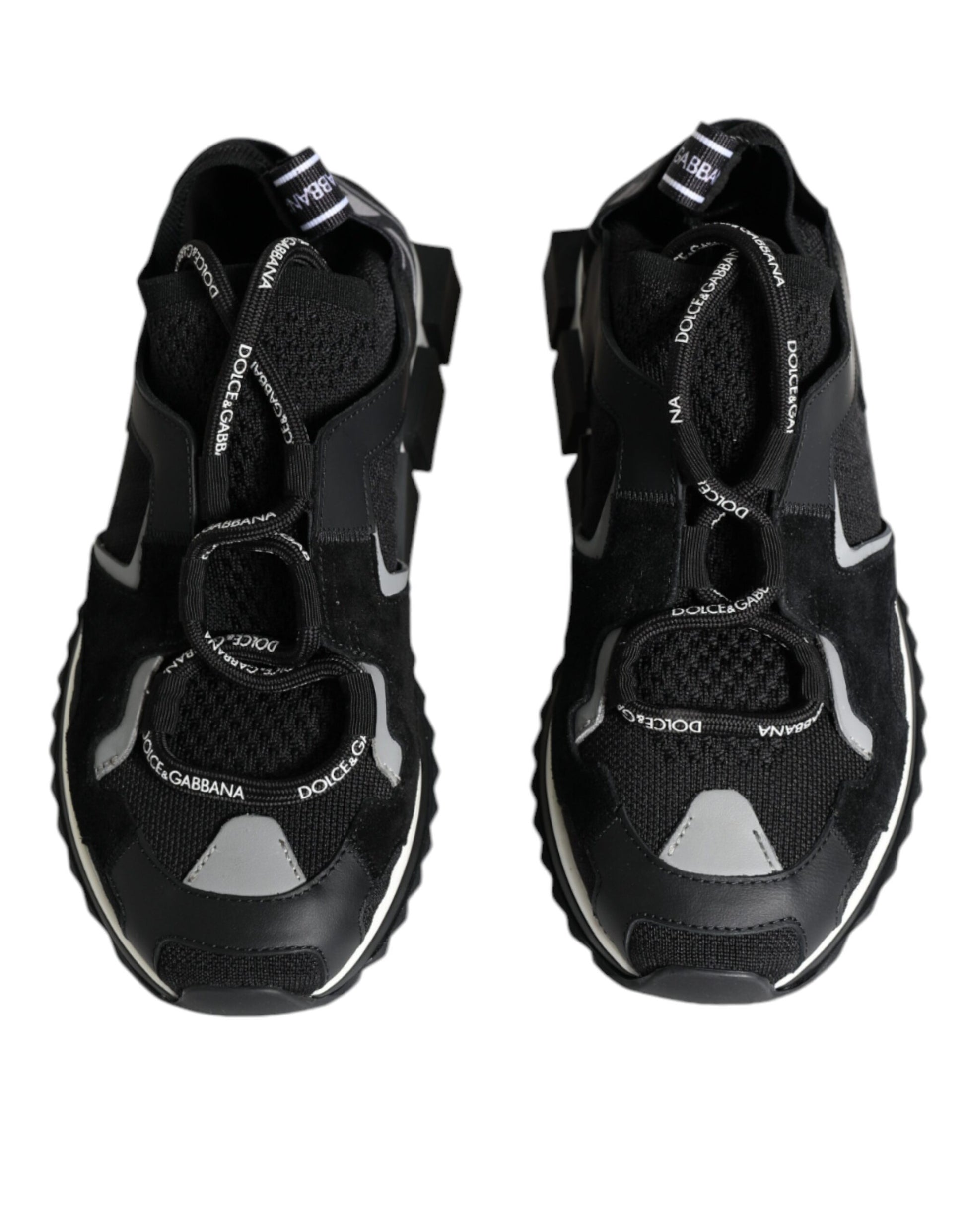 Dolce & Gabbana Black Mesh Sorrento Trekking Sneakers Shoes Dolce & Gabbana