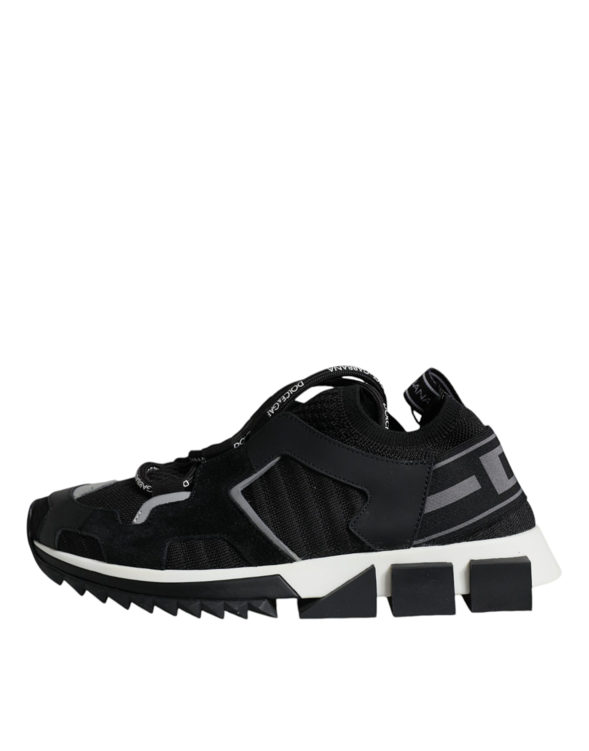 Dolce & Gabbana Black Mesh Sorrento Trekking Sneakers Shoes Dolce & Gabbana