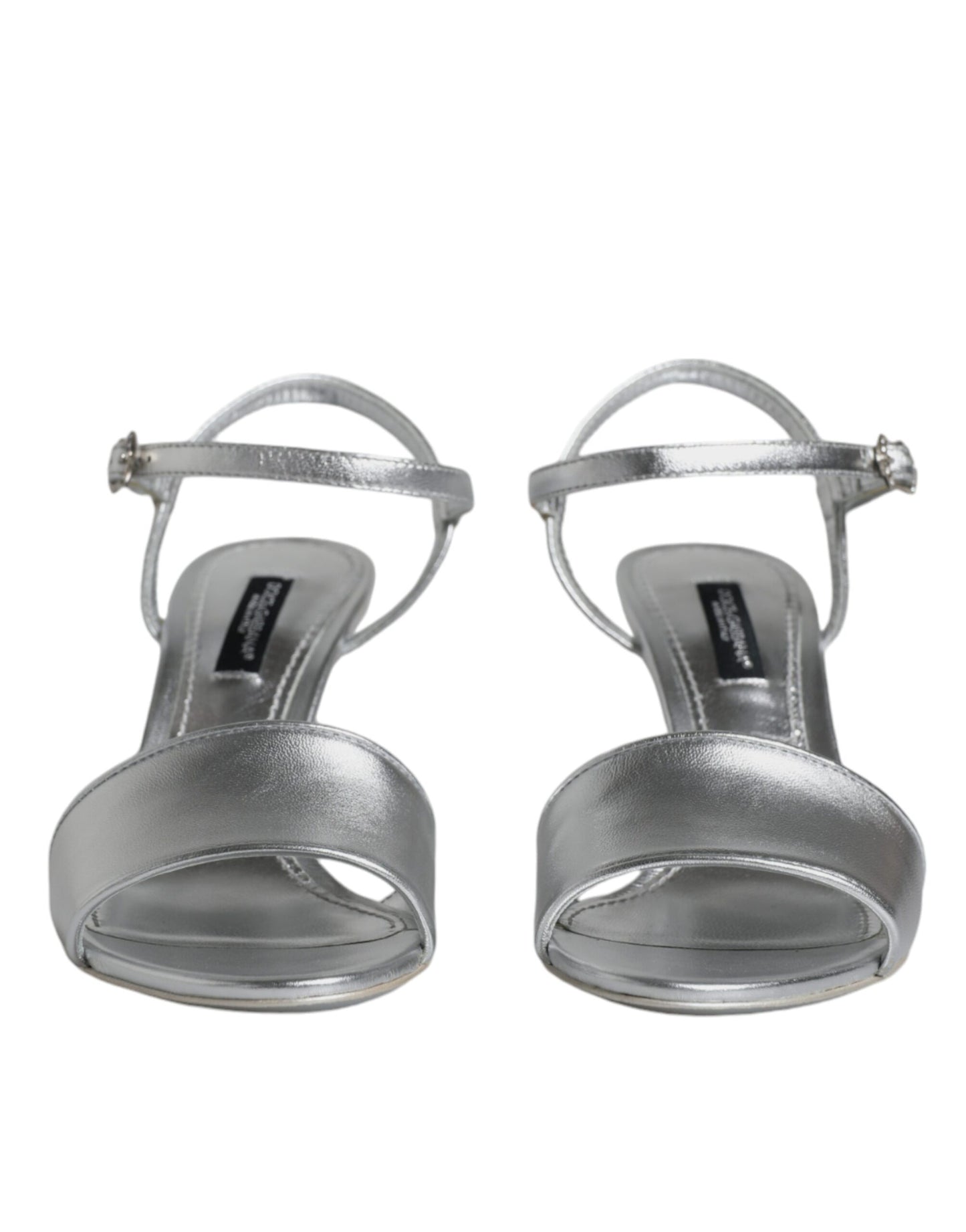 Dolce & Gabbana Silver KEIRA Heels Ankle Strap Sandals Shoes Dolce & Gabbana