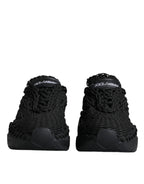 Dolce & Gabbana Black Knitted Daymaster Sneakers Shoes - Eljoys Fashion 