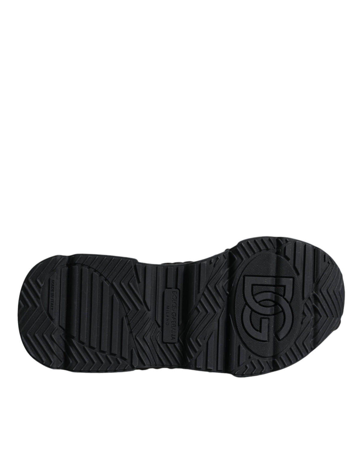 Dolce & Gabbana Black Knitted Daymaster Sneakers Shoes - Eljoys Fashion 