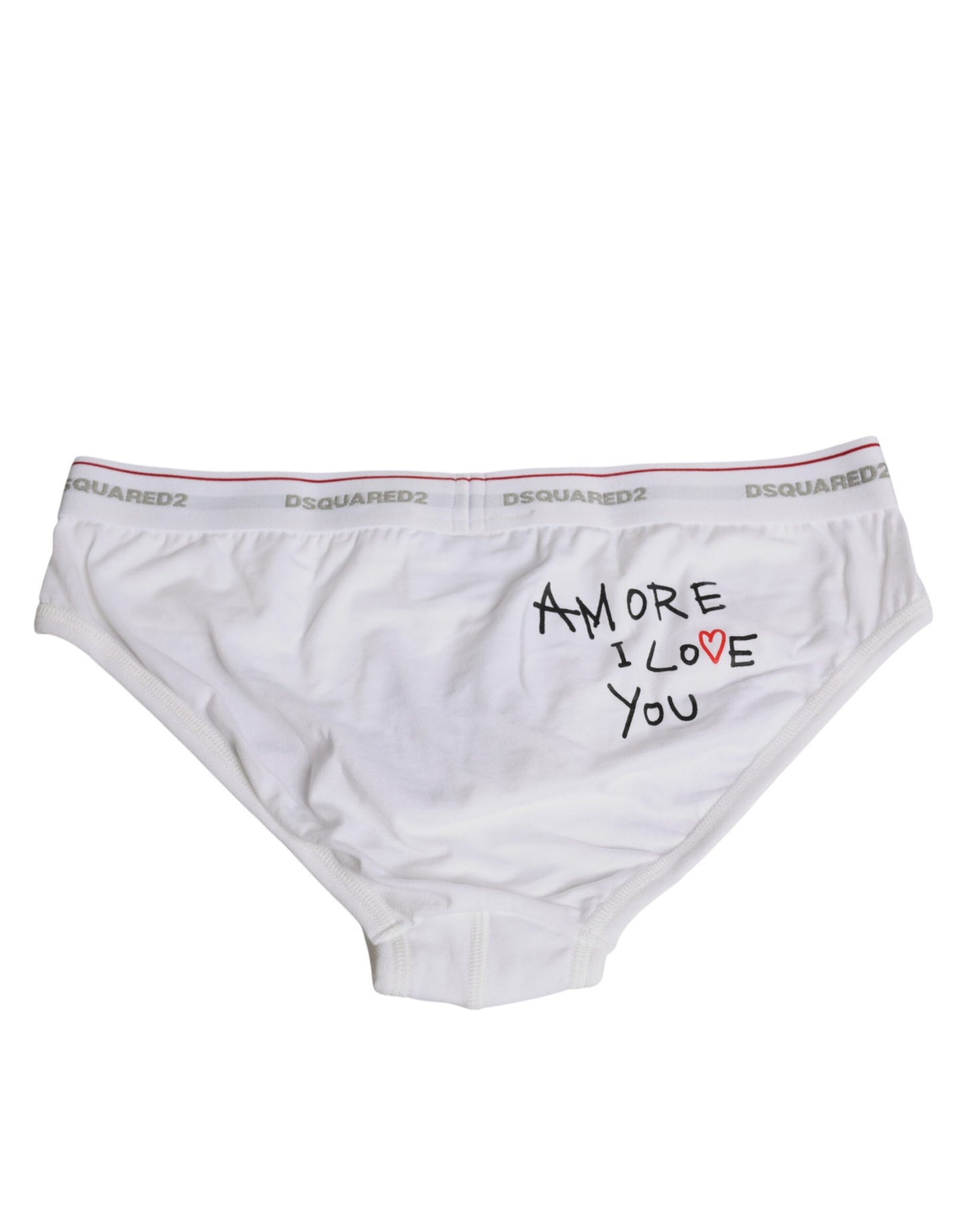 Dsquared² White Cotton Stretch Women Mid Waist Panty Underwear Dsquared²