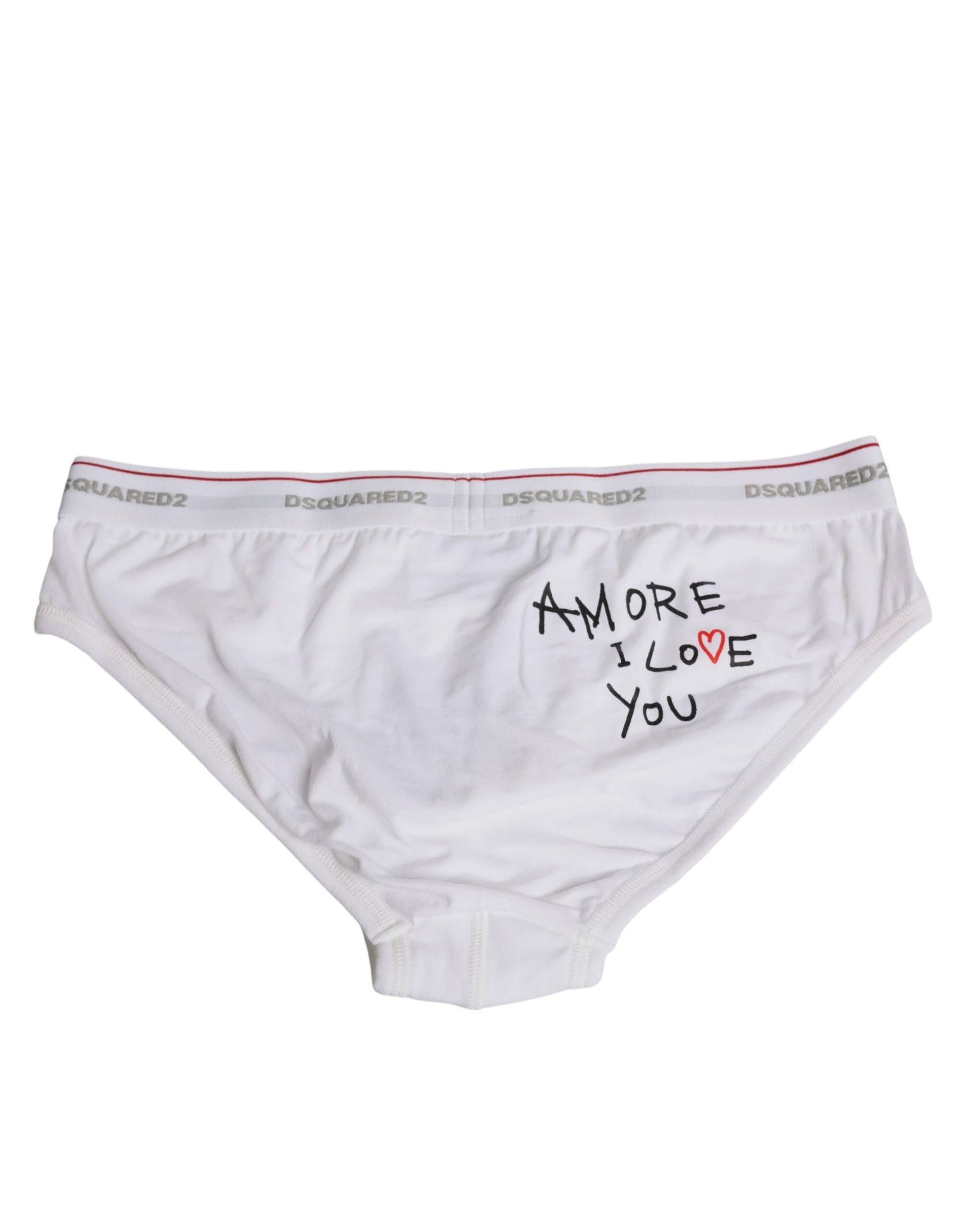 Dsquared² White Cotton Stretch Women Mid Waist Panty Underwear Dsquared²