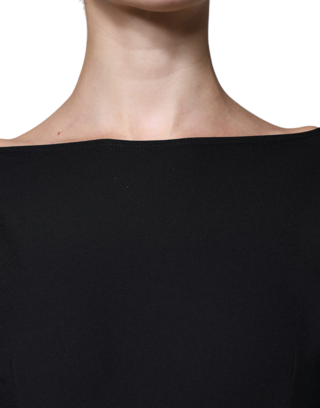 Dolce & Gabbana Black Viscose Cut Out A-line Long Sleeves Mini Dress - Eljoys Fashion 