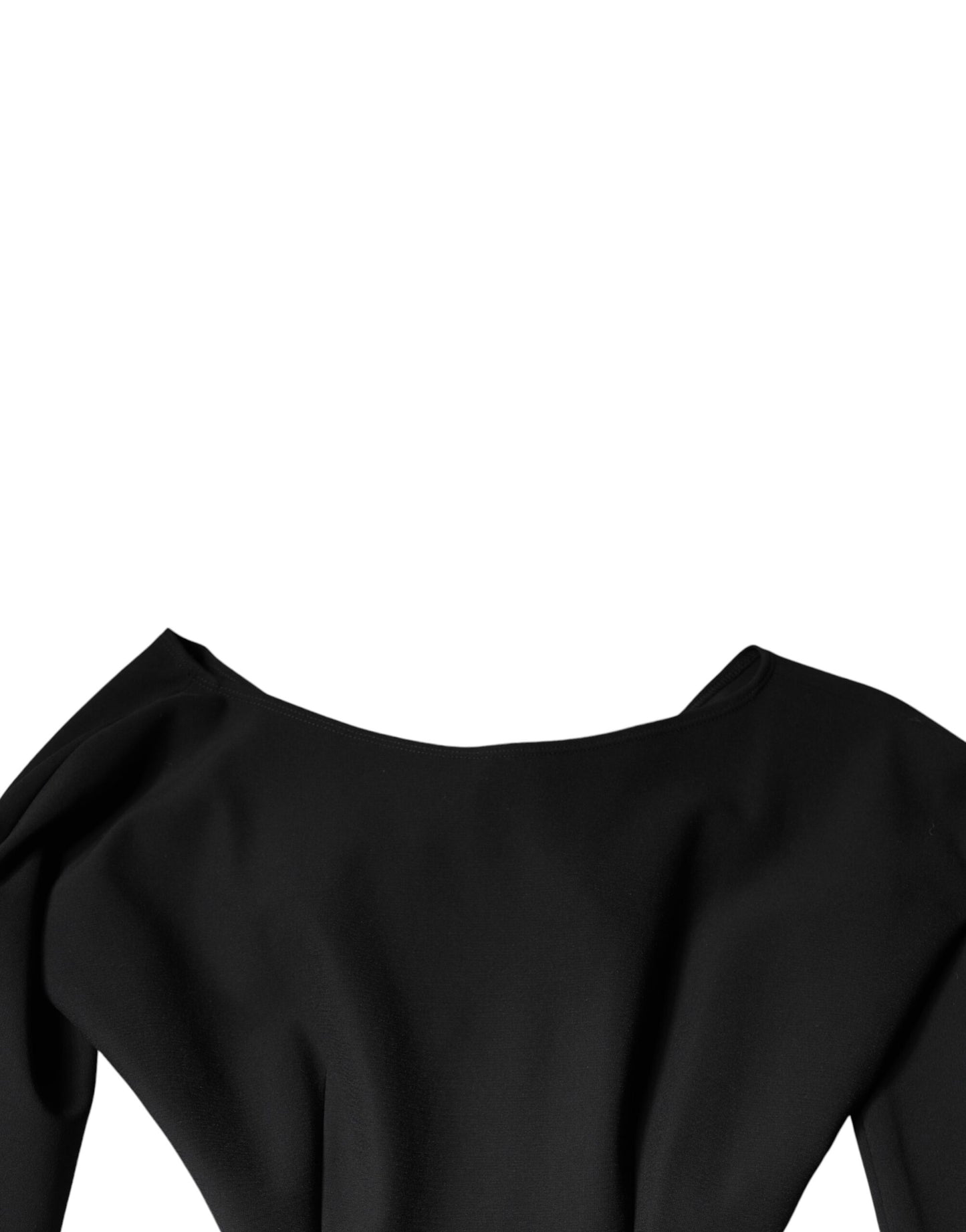 Dolce & Gabbana Black Viscose Cut Out A-line Long Sleeves Mini Dress Dolce & Gabbana