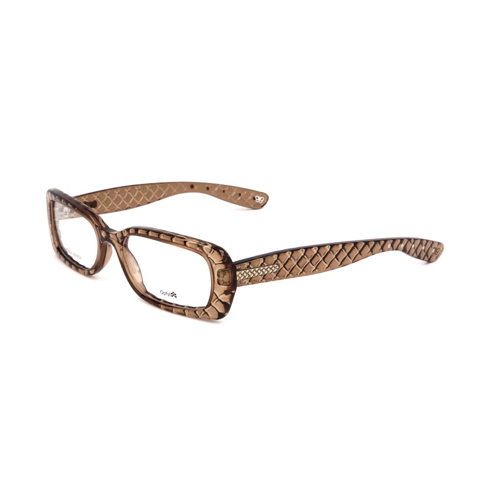 Bottega Veneta Brown Plastic Glasses Frames