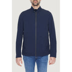 Suns Blue Nylon Full-Length Jacket