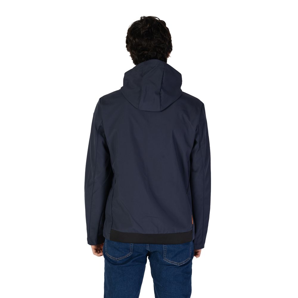 Suns Blue Polyester Jackets & Coat Suns