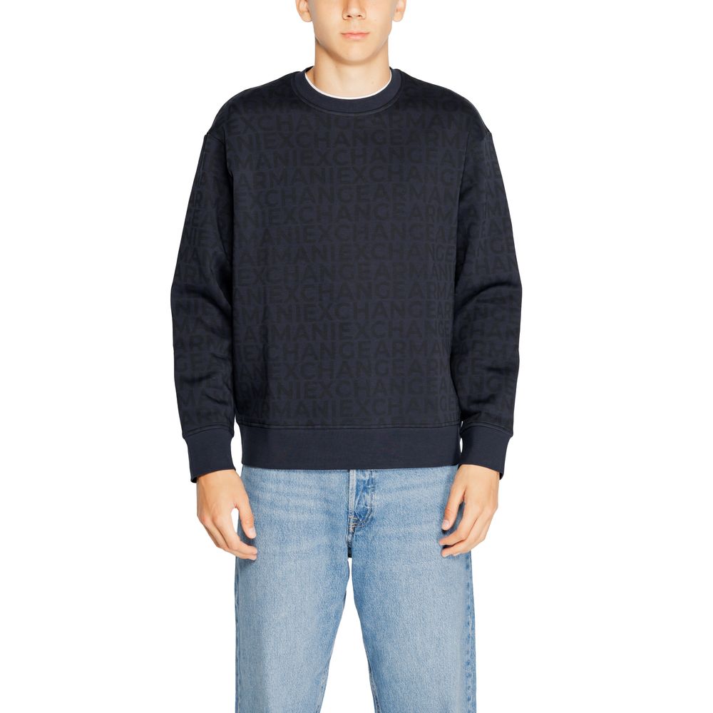 Armani Exchange Blue Cotton Sweatshirt