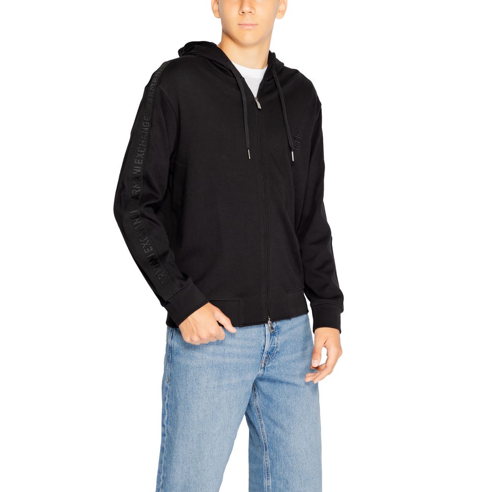 Armani Exchange Black Cotton Hoody Armani Exchange