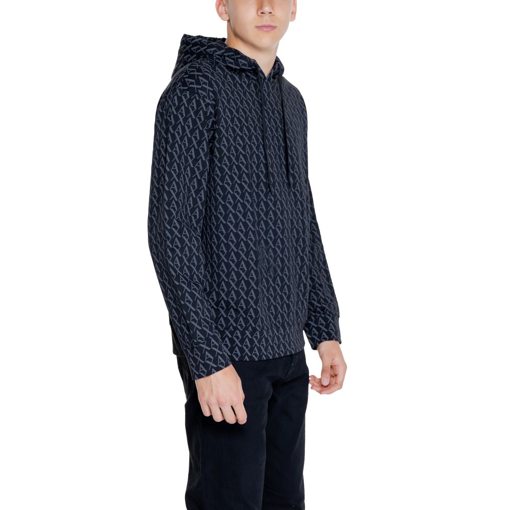 Armani Exchange Black Cotton Hoody Armani Exchange