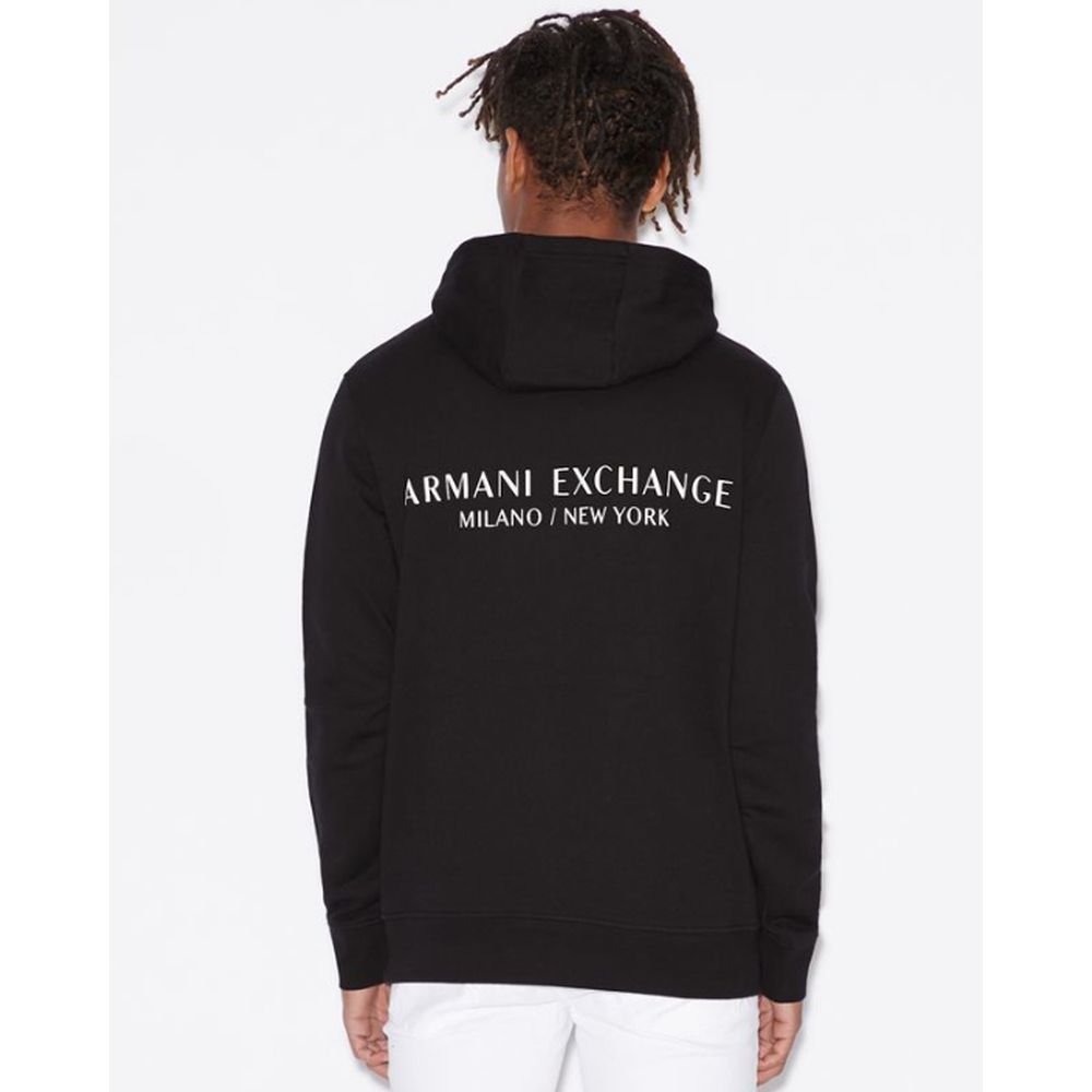 Armani Exchange Black Cotton Hoody Armani Exchange