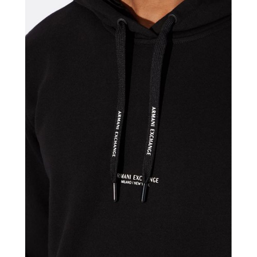 Armani Exchange Black Cotton Hoody Armani Exchange