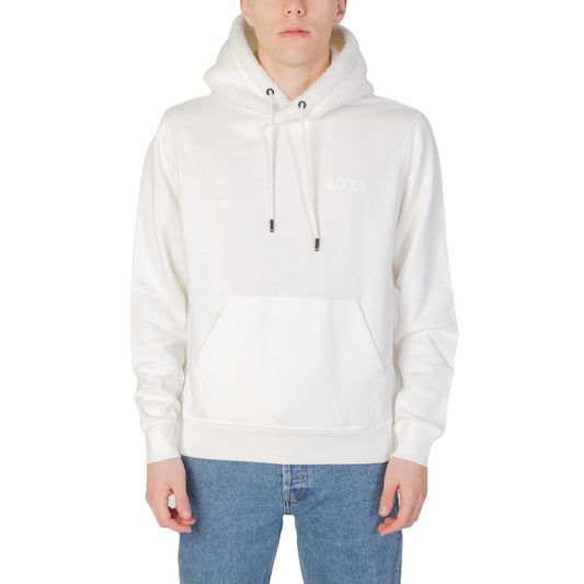Hugo Boss Cream Cotton Hoody Hugo Boss