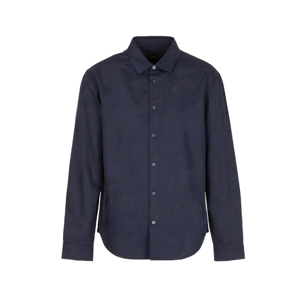 Armani Exchange Blue Cotton Shirt Armani Exchange