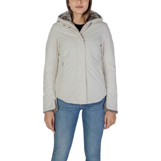 Suns Cream Polyester Jackets & Coat Suns