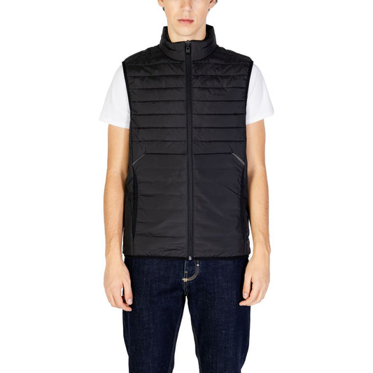 Hugo Boss Black Polyester Sleveless Jacket Hugo Boss
