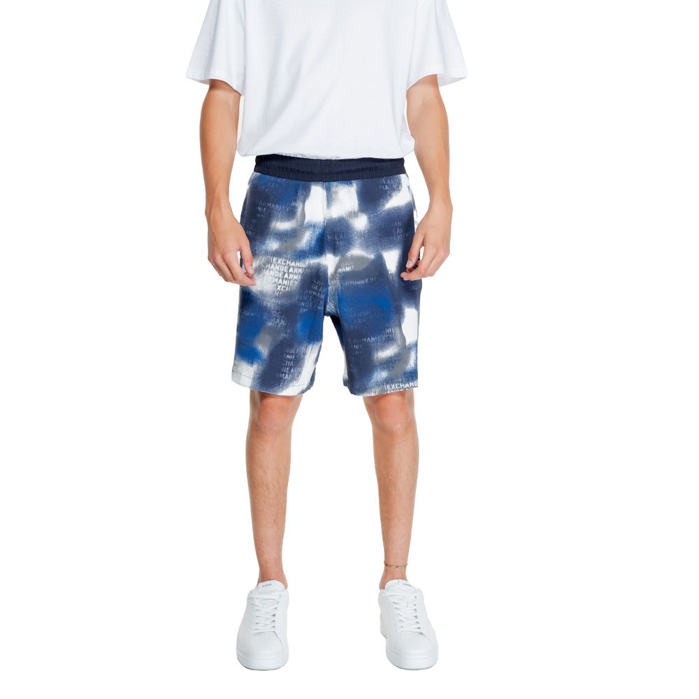 Armani Exchange Blue Cotton Bermuda Armani Exchange