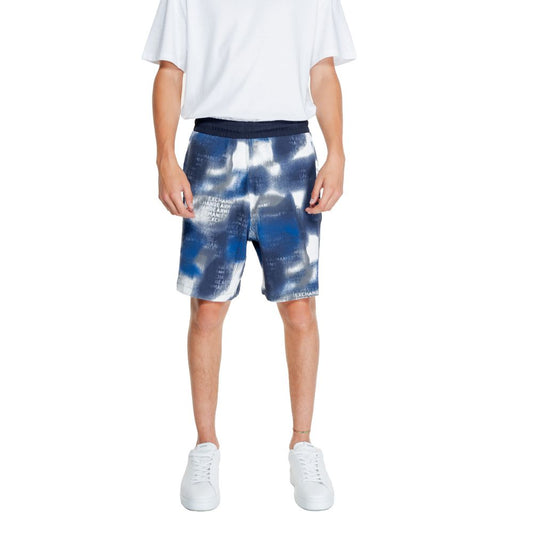 Armani Exchange Blue Cotton Bermuda Armani Exchange