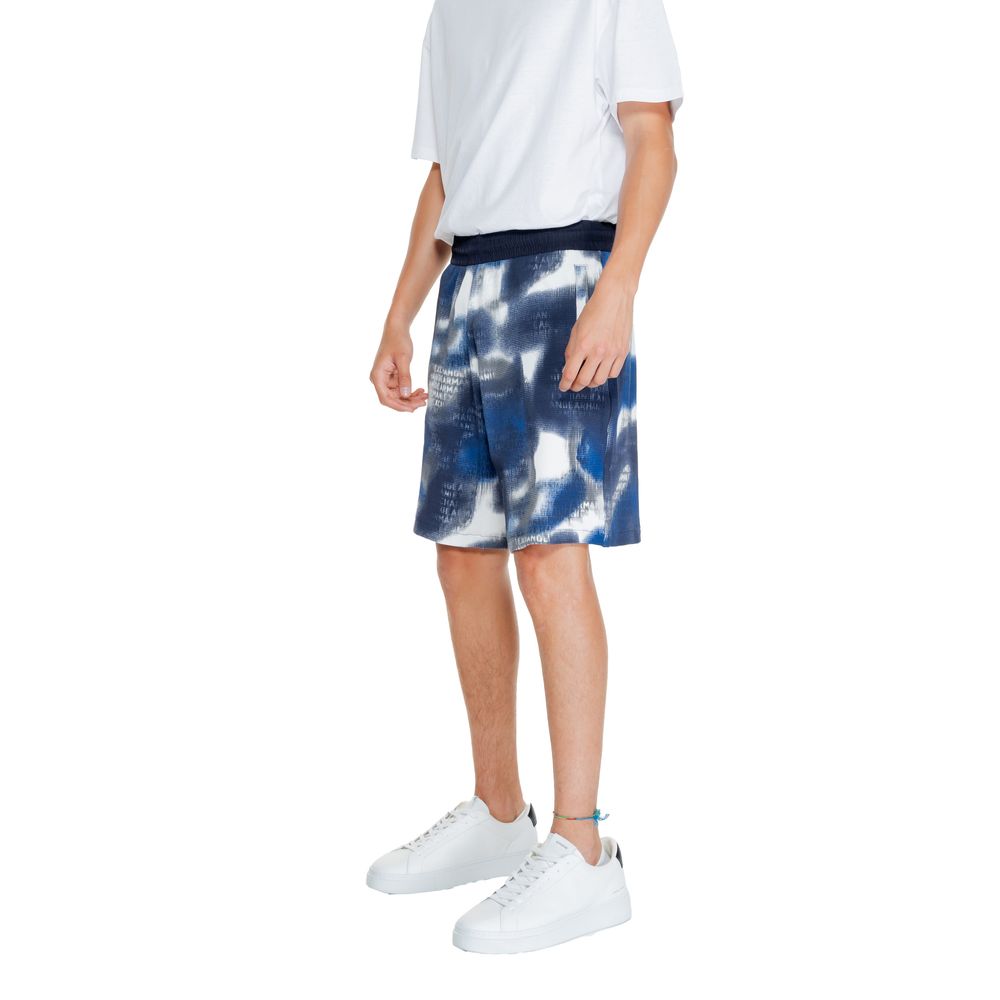 Armani Exchange Blue Cotton Bermuda Armani Exchange