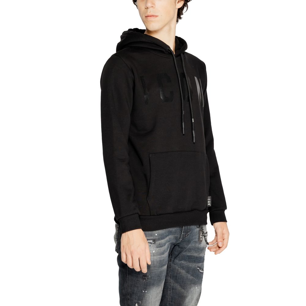 Icon Black Cotton Hoody Icon