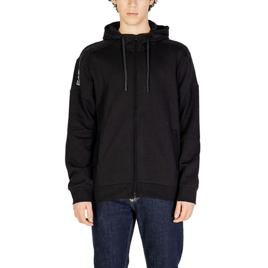 EA7 Emporio Armani Black Cotton Hoody EA7 Emporio Armani