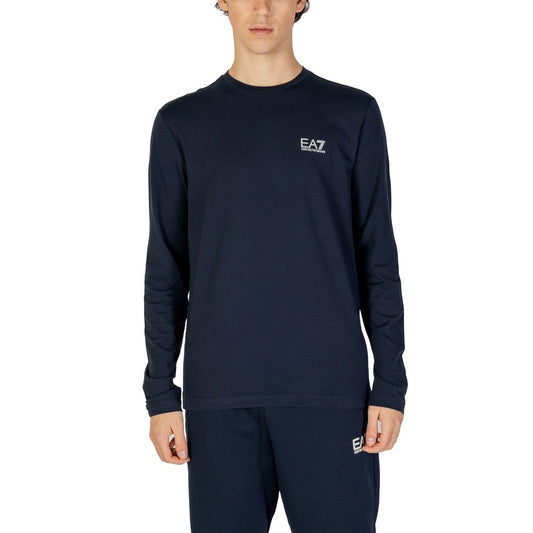 EA7 Emporio Armani Blue Cotton Long Sleeve EA7 Emporio Armani