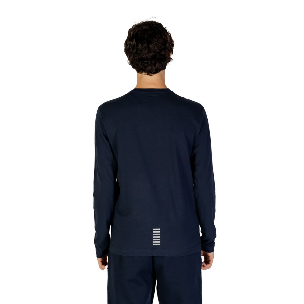 EA7 Emporio Armani Blue Cotton Long Sleeve EA7 Emporio Armani