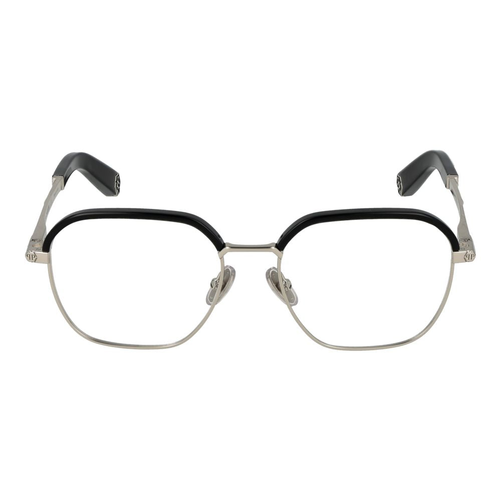 Philipp Plein Black Metal Glasses Frames