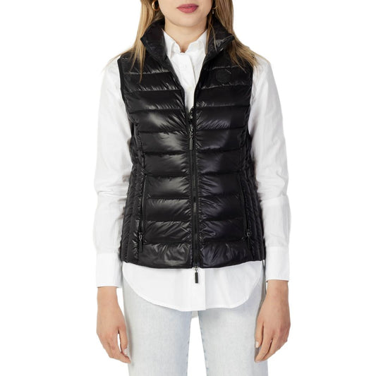 Armani Exchange Black Polyester Sleveless Jacket Armani Exchange