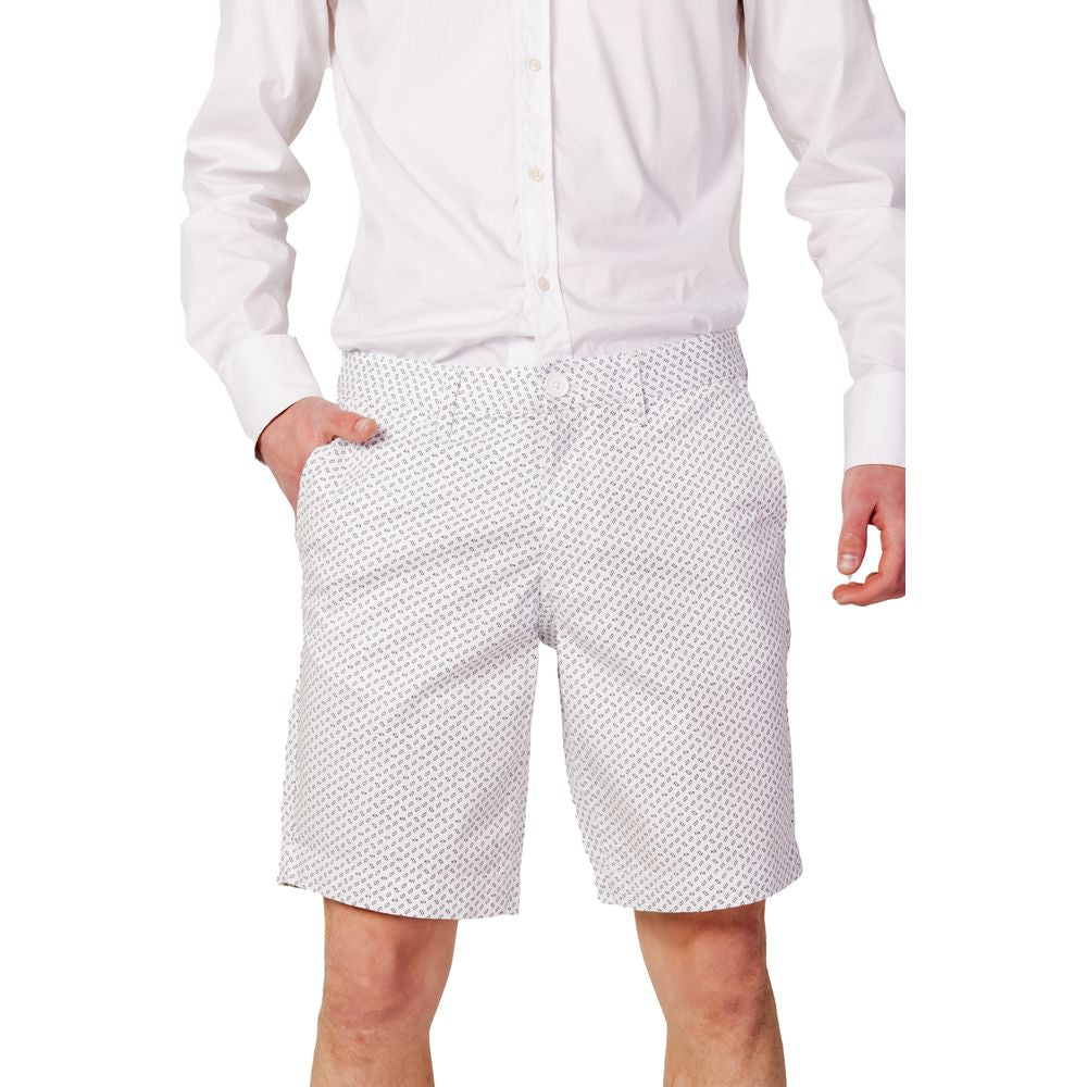 Armani Exchange White Cotton Bermuda Armani Exchange