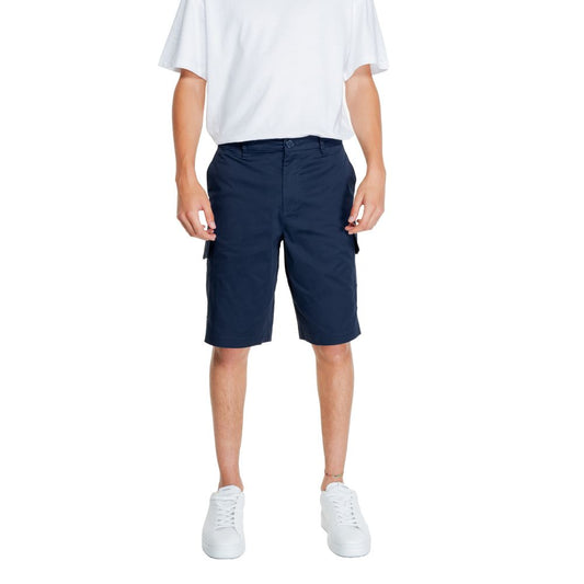 Armani Exchange Blue Cotton Bermuda Armani Exchange