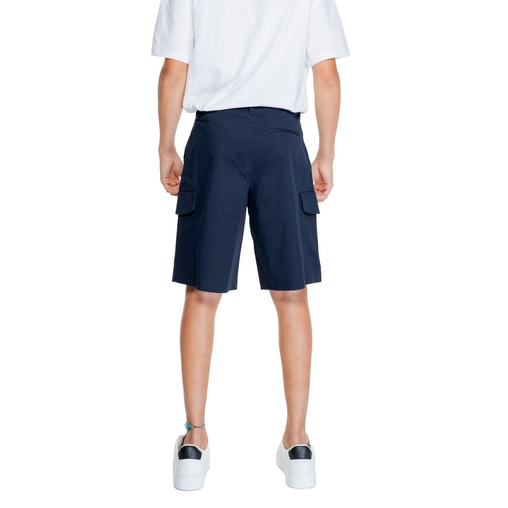 Armani Exchange Blue Cotton Bermuda Armani Exchange