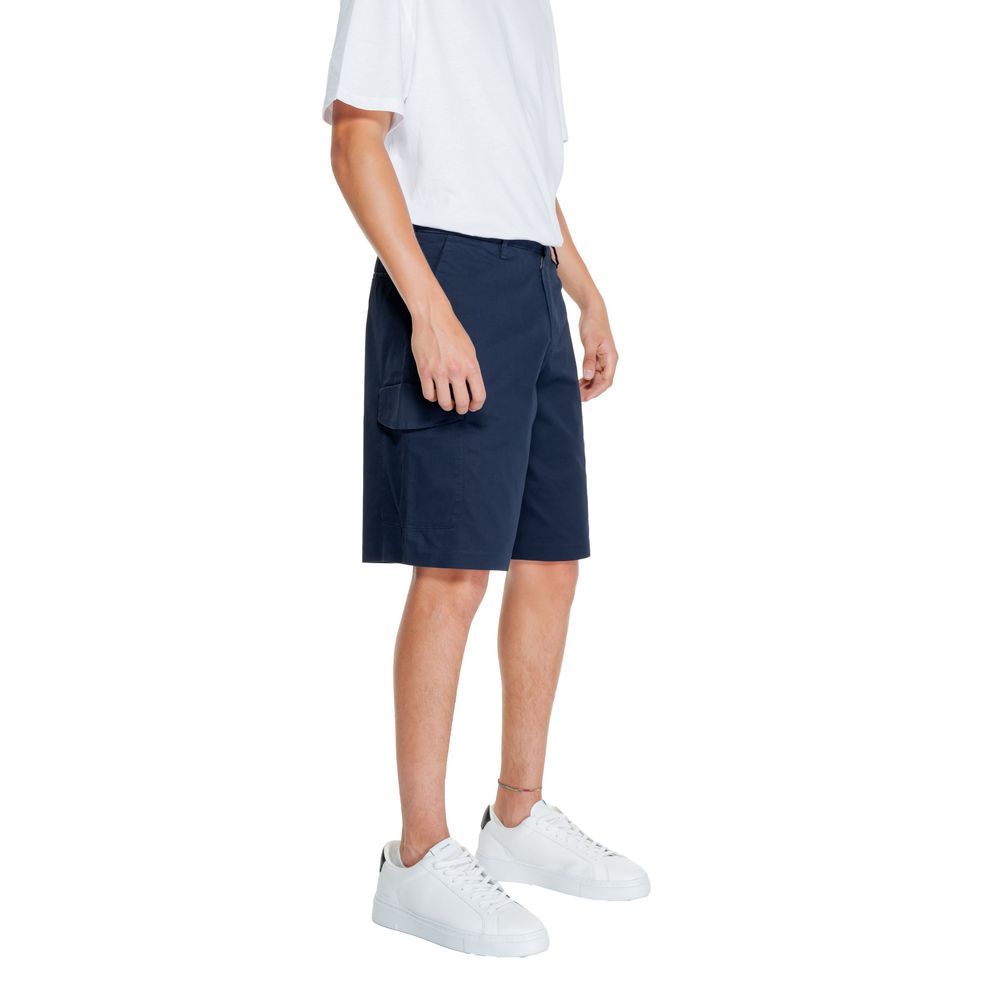 Armani Exchange Blue Cotton Bermuda Armani Exchange