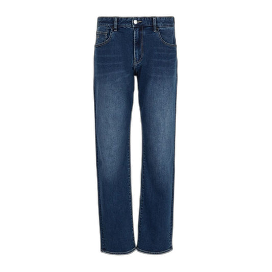 Armani Exchange Blue Cotton Skinny Jeans Armani Exchange