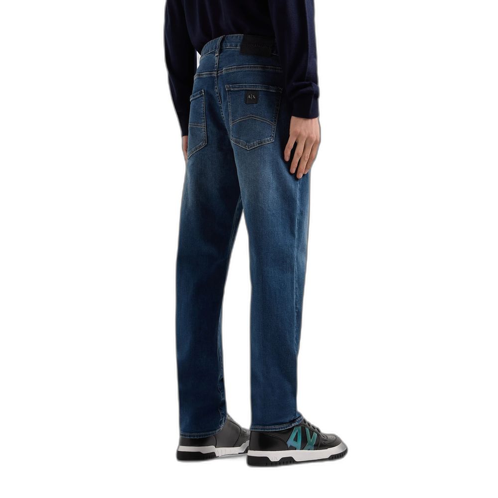 Armani Exchange Blue Cotton Skinny Jeans Armani Exchange