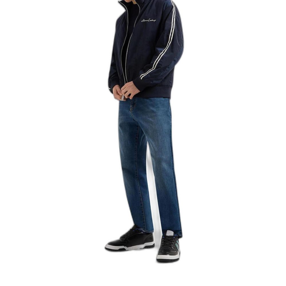 Armani Exchange Blue Cotton Skinny Jeans Armani Exchange
